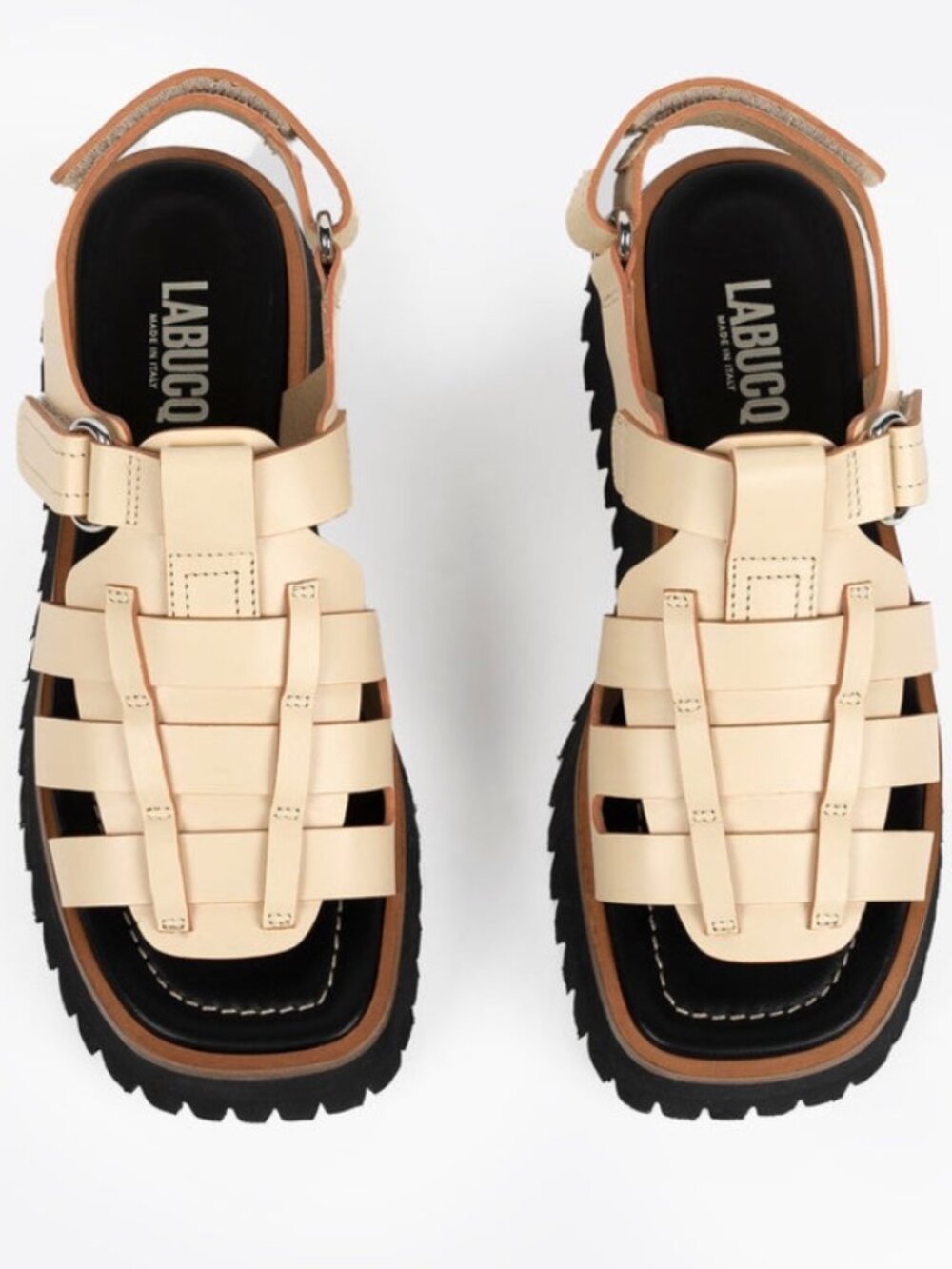 Labucq Boomer Cream Sandals Size 40